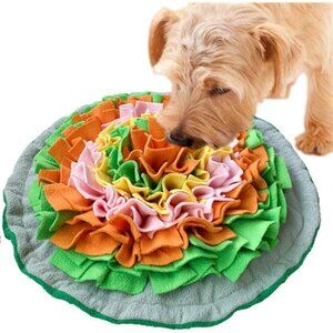 Snuffle Mat for Dogs, Interactive Foraging Puzzle Blanket, Nosework Feeding Bowl